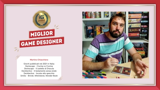 ioGioco Award 2021 - MIGLIOR GAME DESIGNER