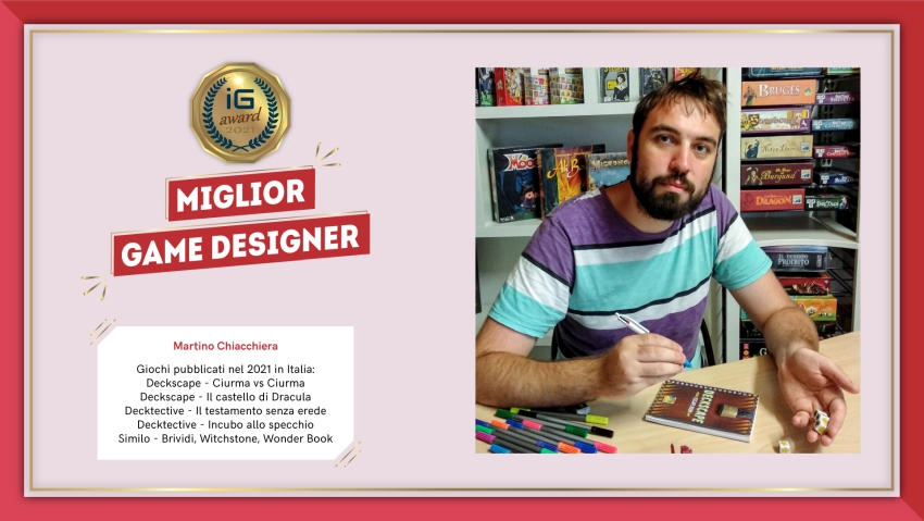 ioGiocoAward 2021 Miglior game designer