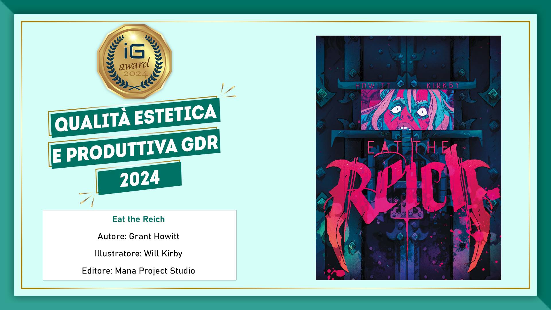 ioGioco Award Qualità Estetica e Produttiva gdr 2024